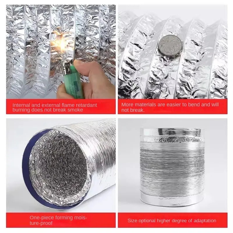 Flexible Aluminum Foil Ventilation Duct Hose | 80–200mm