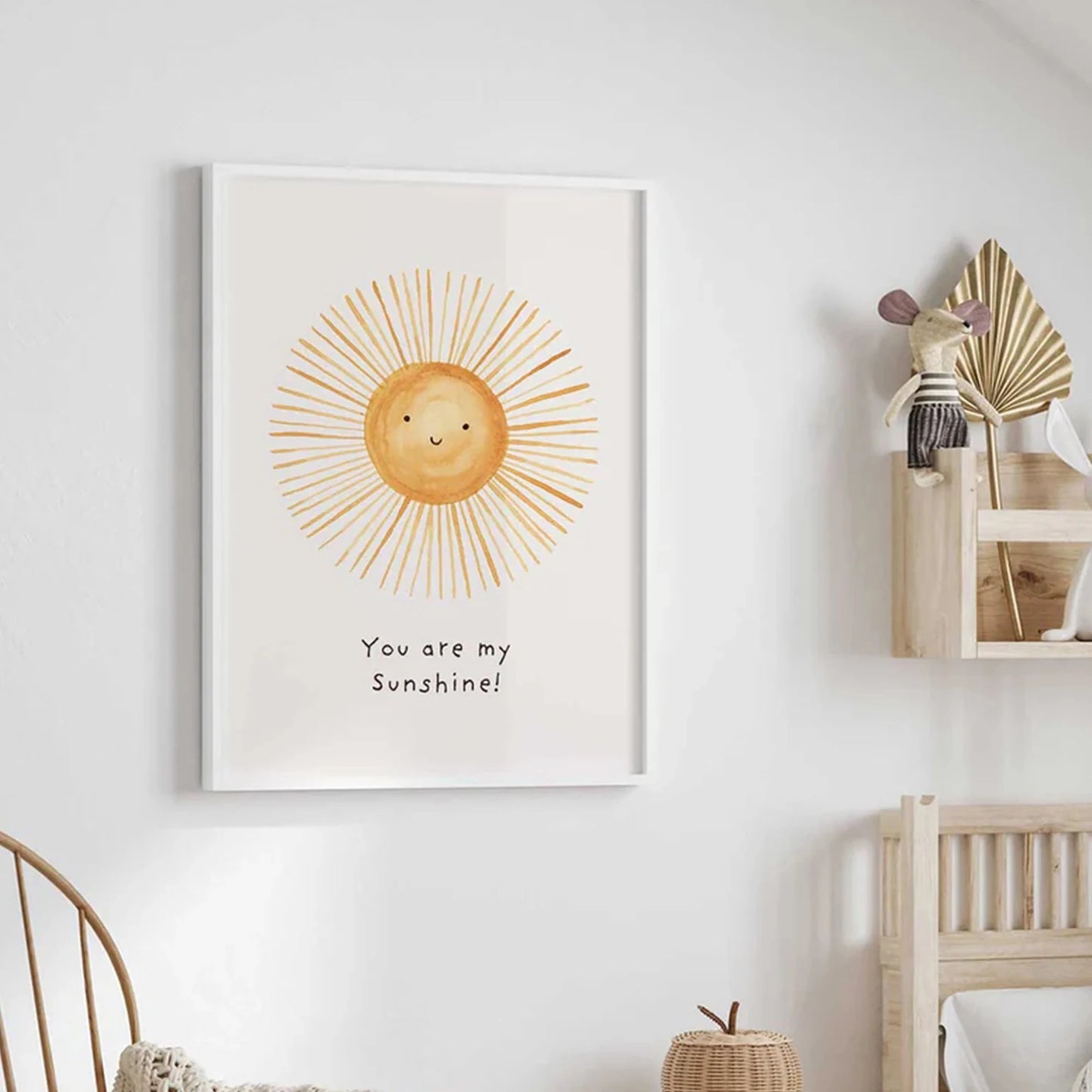 You Are My Sunshine Canvas Wall Art | Kids Room Decor Print