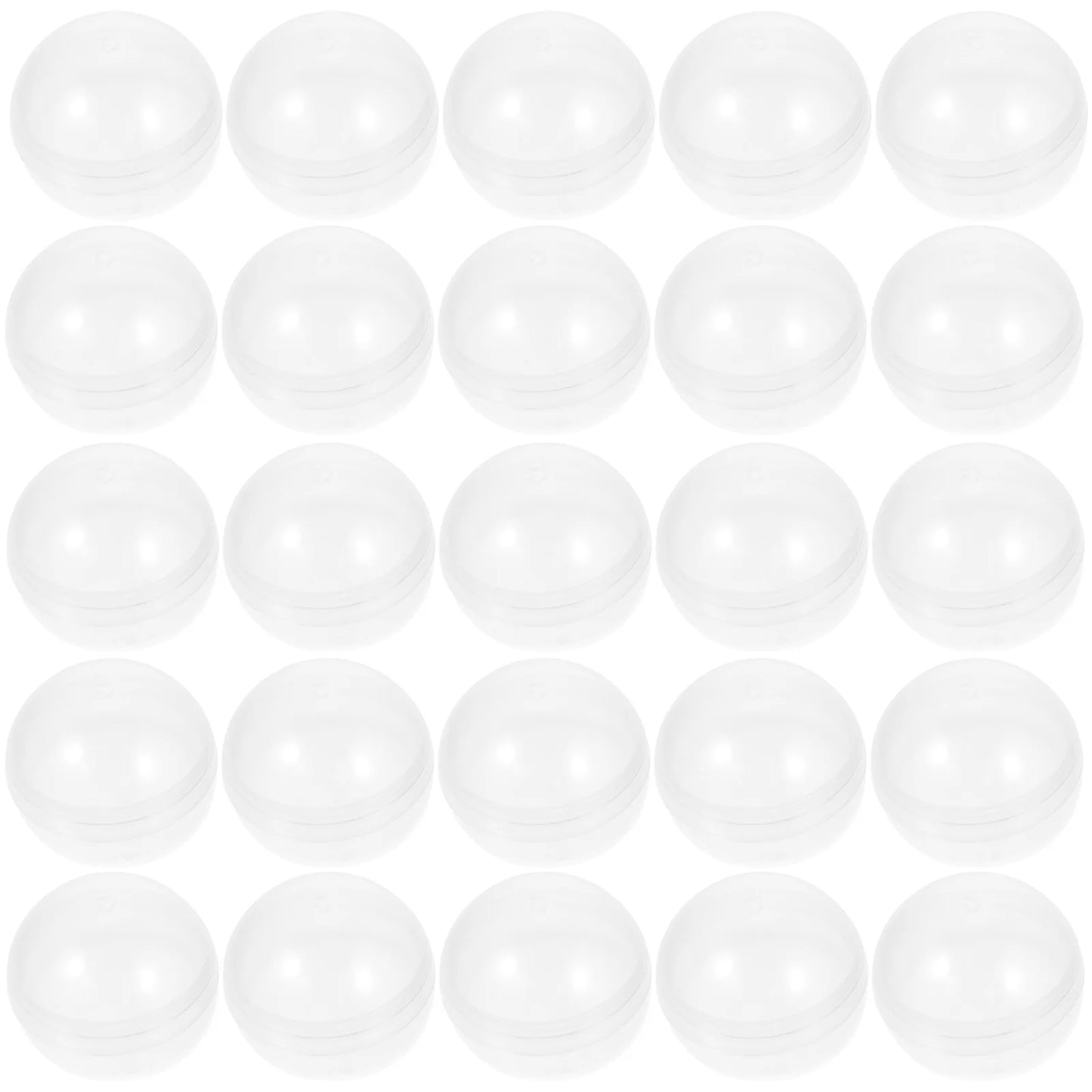Clear Plastic Fillable Capsules Twisted Round Hollow Prize Draw Balls