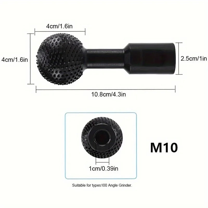 10/14mm Sphere Rotary Grinding Head – Wood Carving Engraving Bit Peaceful Pleasures Health and Wellness GZ205-10MM