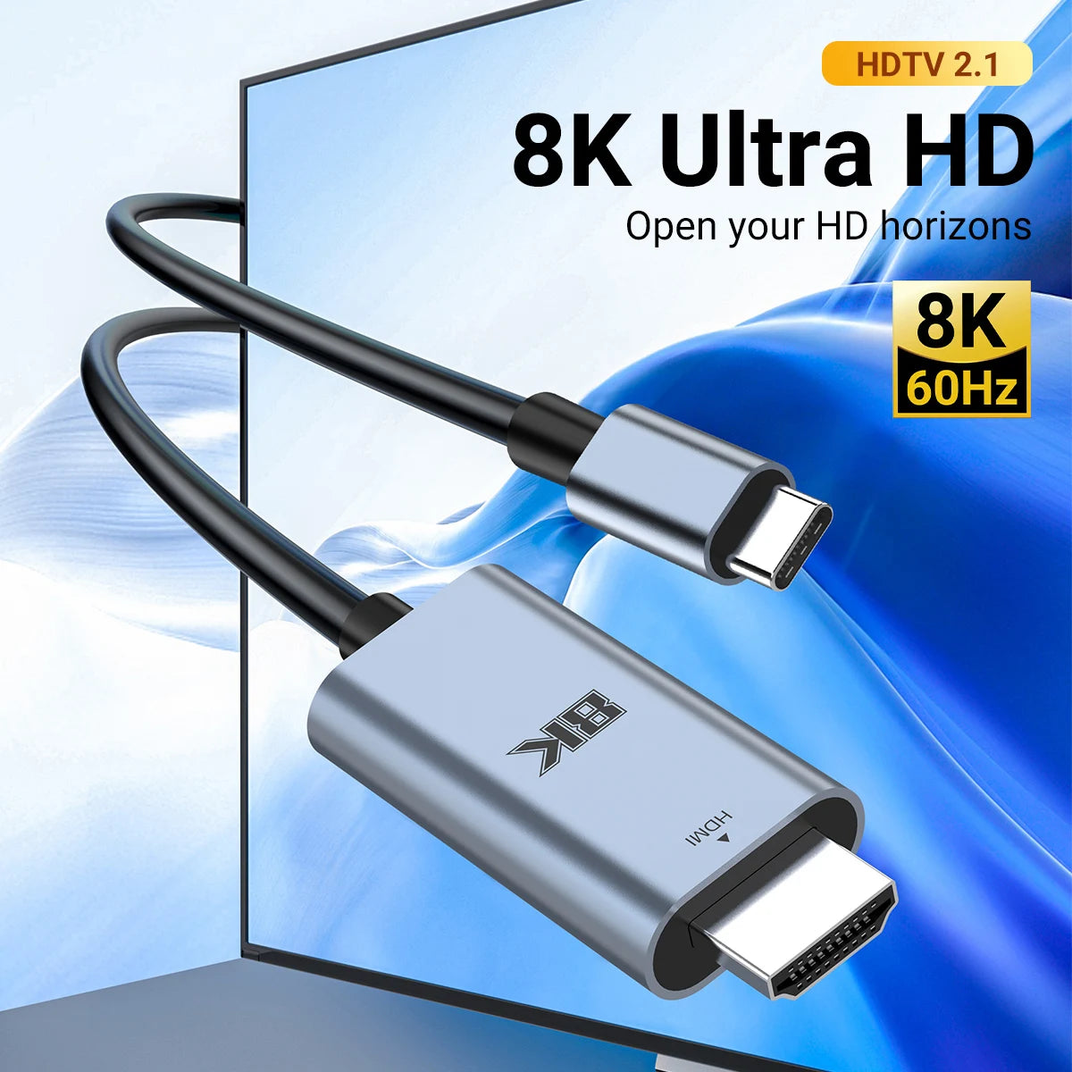 USB-C to HDMI 2.1 Cable 8K@60Hz 4K@120Hz | MacBook Samsung iPad