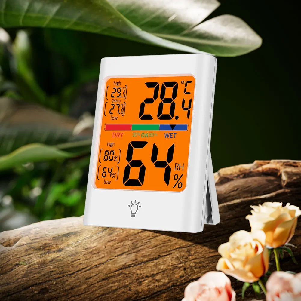 Digital Thermometer Hygrometer | Large Screen Magnetic Indoor Monitor