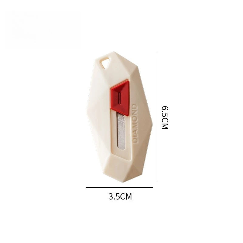 Magnetic Mini Box Cutter – Portable Stainless Steel Utility Knife Mini Utility Knife Peaceful Pleasures Health and Wellness Beige