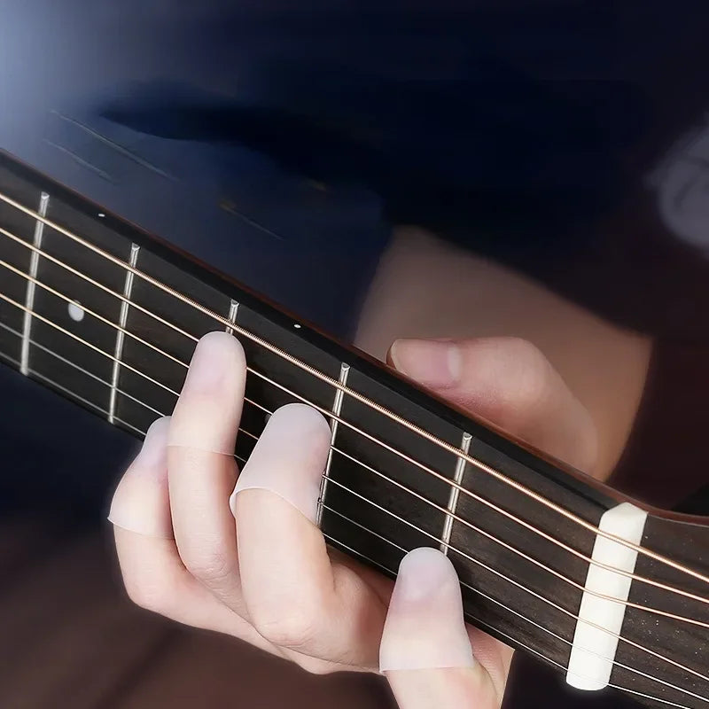 Ultra-thin Left Hand Guitar Fingertip Protector Silicone Finger Guard