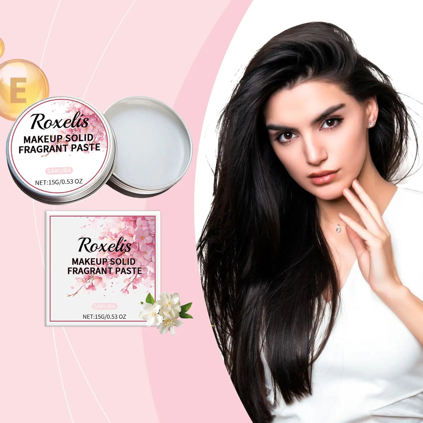 ROXELIS Sakura Solid Perfume Balm | Cherry Blossom Travel Scent