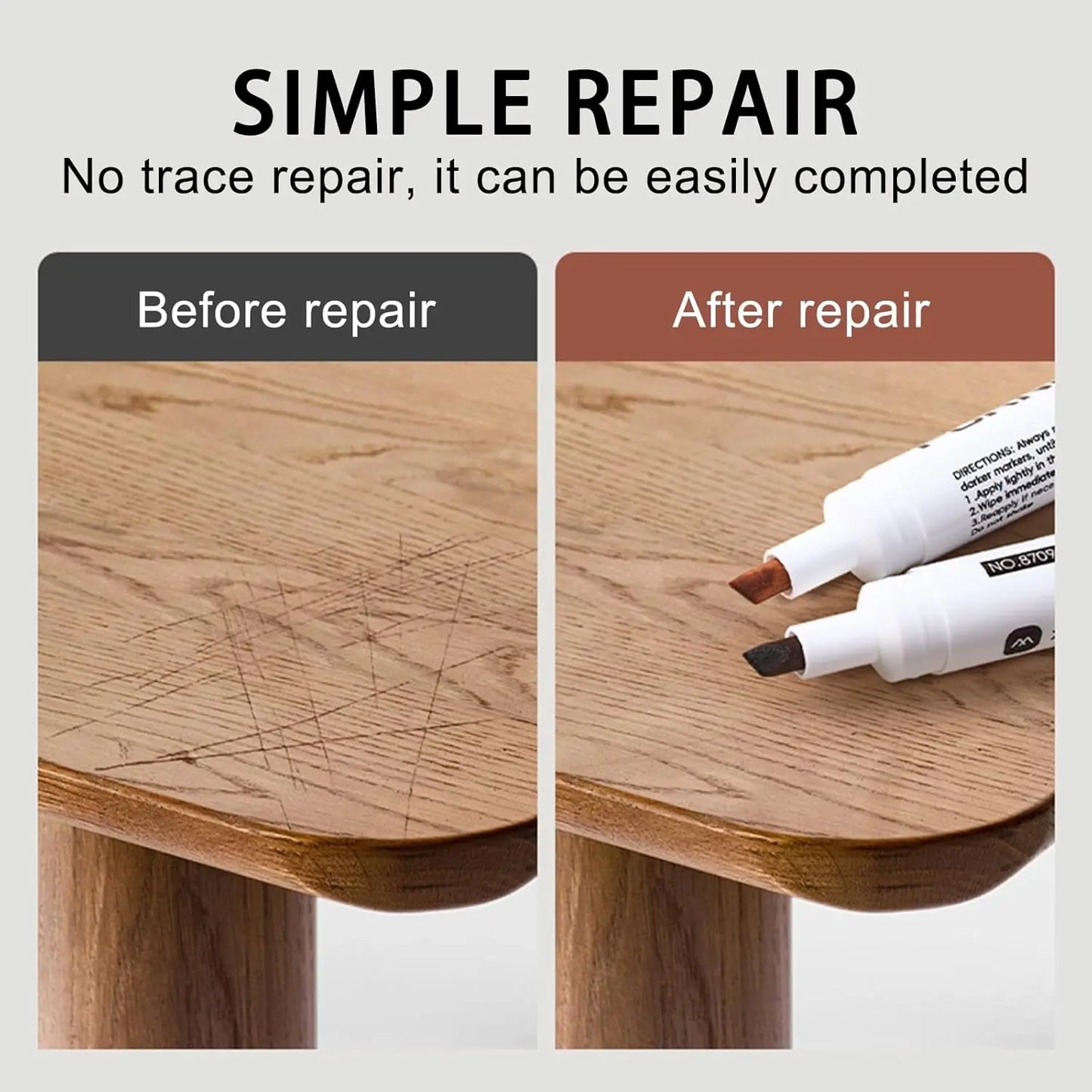 Furniture Markers Touch Up, Wood Floor Scratch Repair Kit, 12 Colors Markers for Scratches, Stains, Wood Floors, Tables, Desks Peaceful Pleasures Health and Wellness