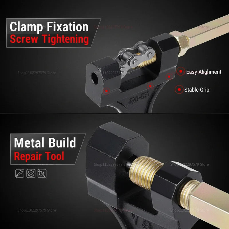 Motorcycle Chain Breaker Chain Link Removal Separator Motor Chain Breaker Riveting Tool 420-530 Motorcycle Parts Repair Tool Peaceful Pleasures Health and Wellness