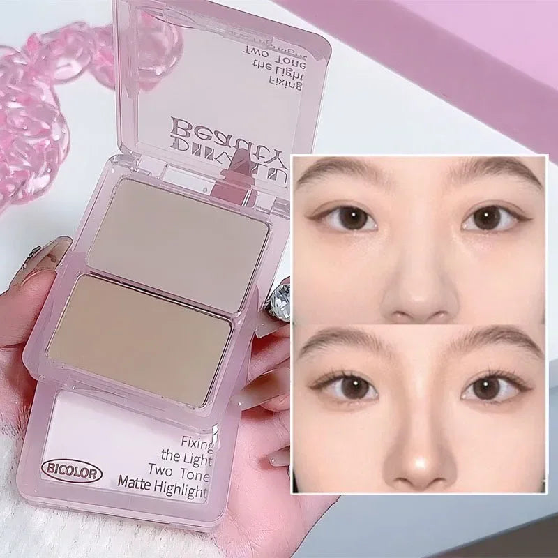 Two-Tone Contour & Highlight Powder Palette | Bronzer Makeup