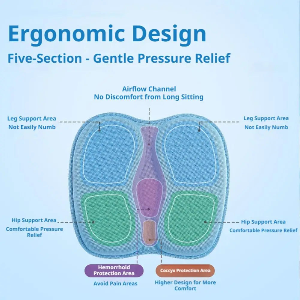 Cooling Gel Seat Cushion – Ergonomic Honeycomb Car & Office