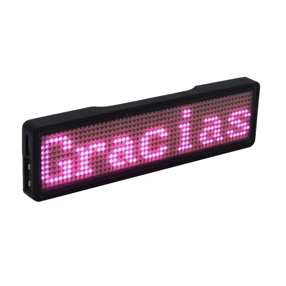 Rechargeable Bluetooth LED Name Badge – DIY Scrolling Display