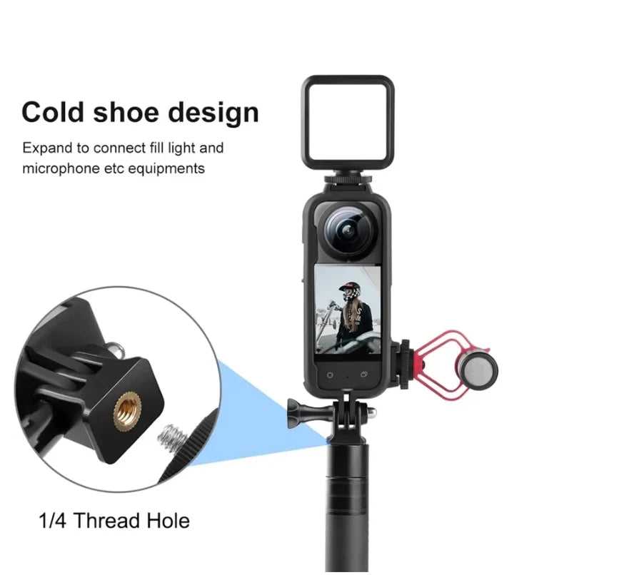 Insta360 X3 Protective Frame PC Case with Cold Shoe Mount