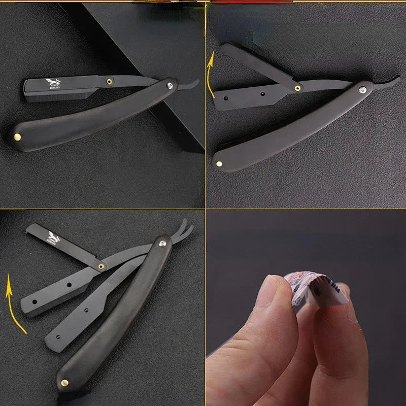 2pcs Best - selling Manual Razor, A Variety of Color Blade Folding Stainless Steel Razor for Men, 1pcs Peaceful Pleasures Health and Wellness