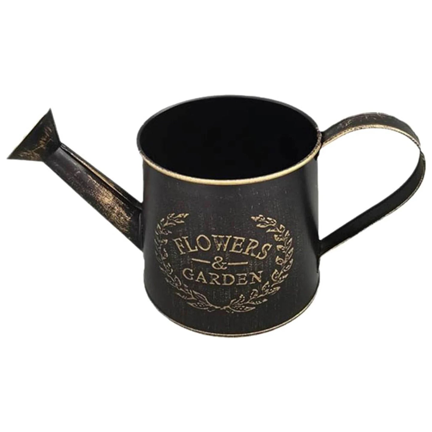 Metal Garden Watering Can with Handle Small Garden Watering Bucket Vintage Garden Watering Pot for Succulents and Indoor Plants Peaceful Pleasures Health and Wellness