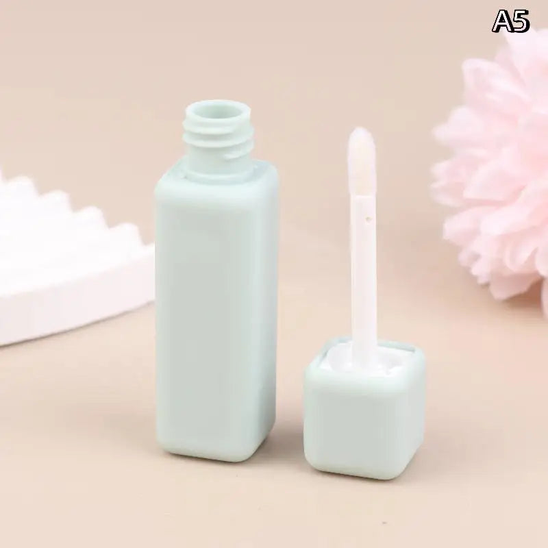 5ml Square Refillable Lip Gloss Tube with Brush Wand | DIY