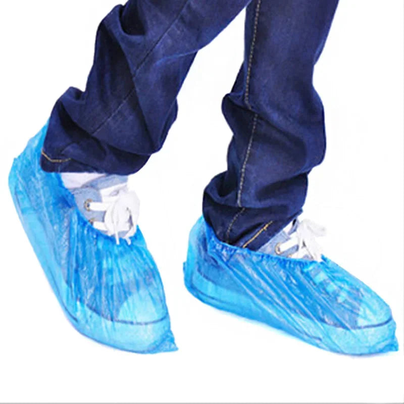 40-120pcs Disposable Waterproof Shoe Cover Plastic Non-slip Foot Cover Indoor PE Padded Overshoes Rain Mud-proof Shoe Cover Shoe Peaceful Pleasures Health and Wellness