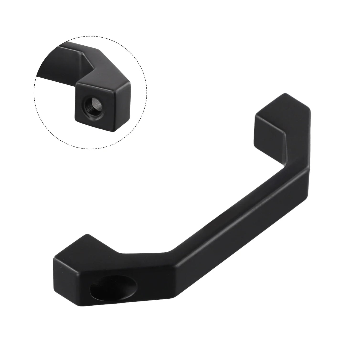 Aluminum Alloy U-Shape Cabinet Door Handle | Black & Silver