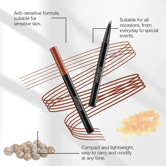 Eelhope 4-Pronged Waterproof Eyebrow Pencil – Black & Brown Eyebrow Pencil Oasis Select