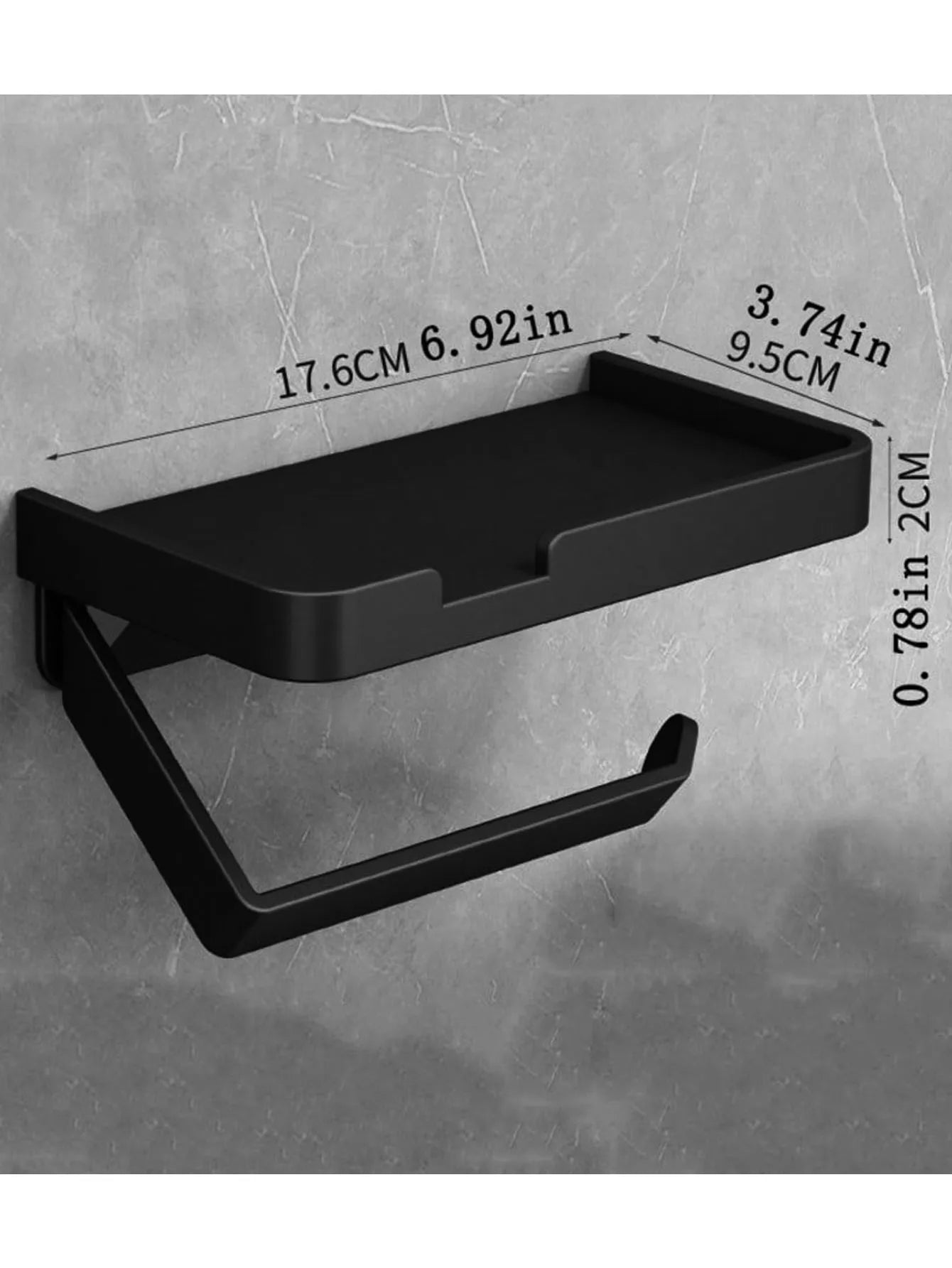 Toilet Paper Holder – Adhesive or Screw Wall Mount, Stainless Steel