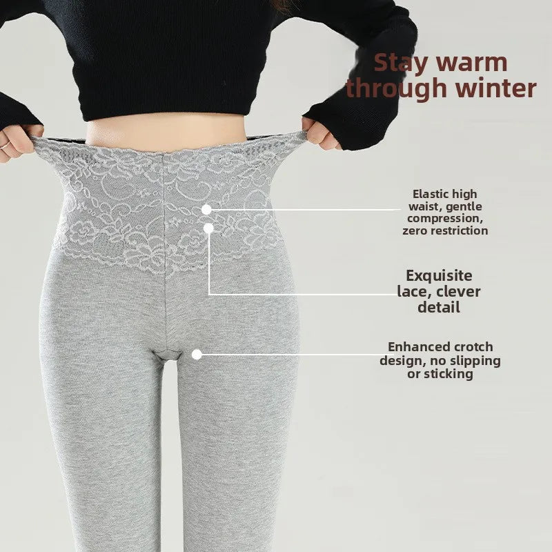 Women's High Rise Tummy Control Leggings – Gray Seamless