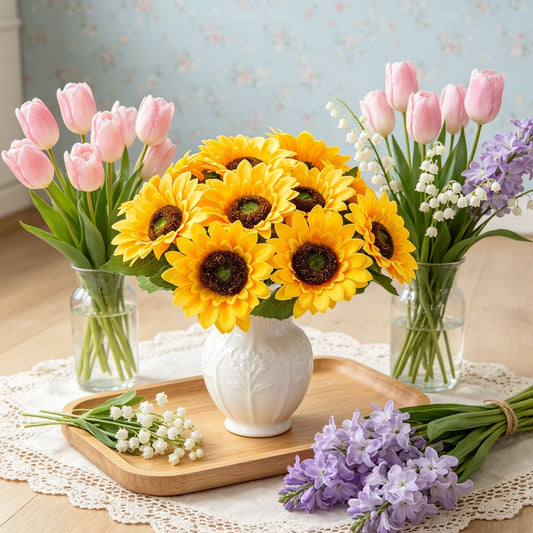 Artificial Silk Sunflower Gerbera Flowers – Wedding & Home Decor Artificial Silk Flowers Peaceful Pleasures Health and Wellness