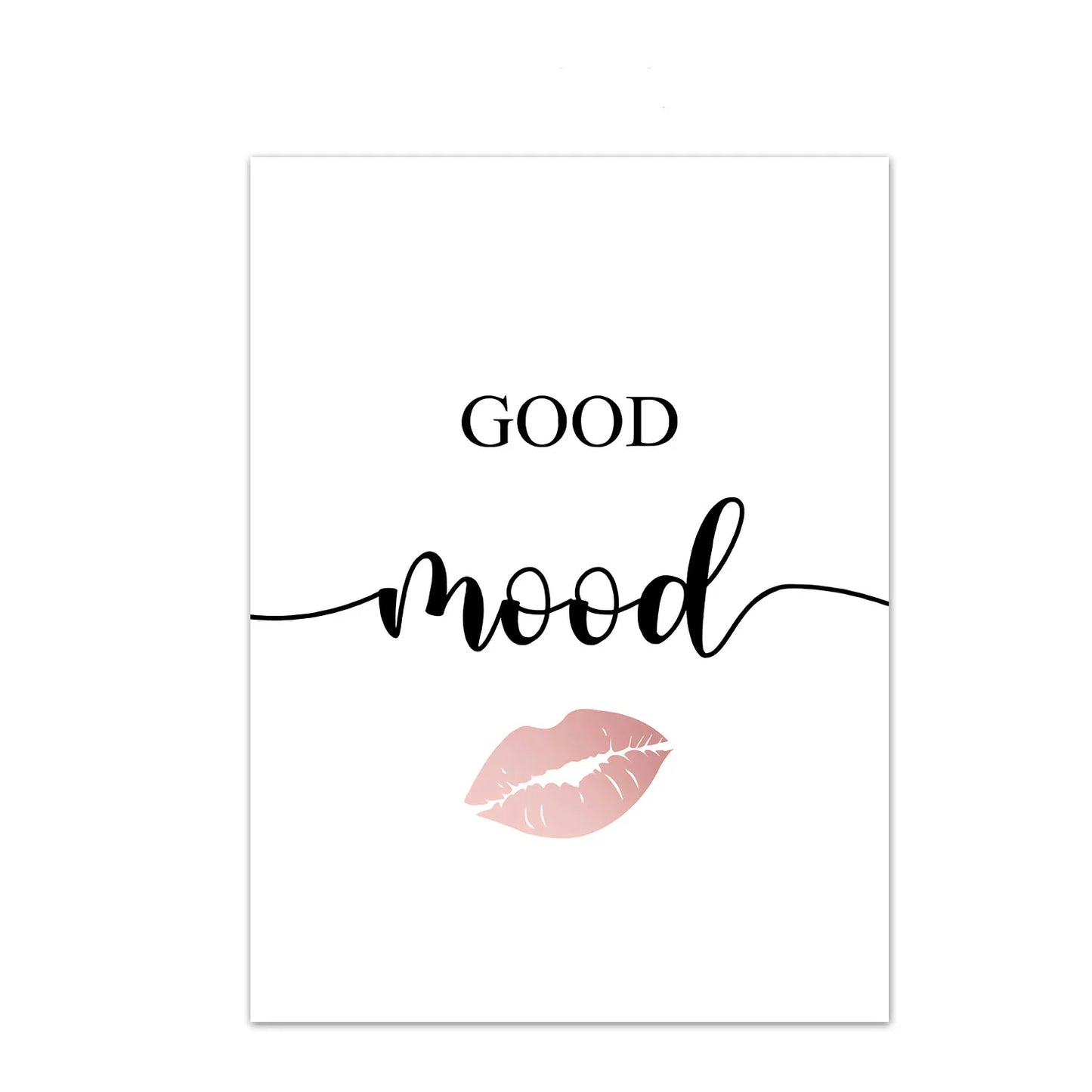 Nordic Pink Makeup Quote Canvas Wall Art | Unframed Print