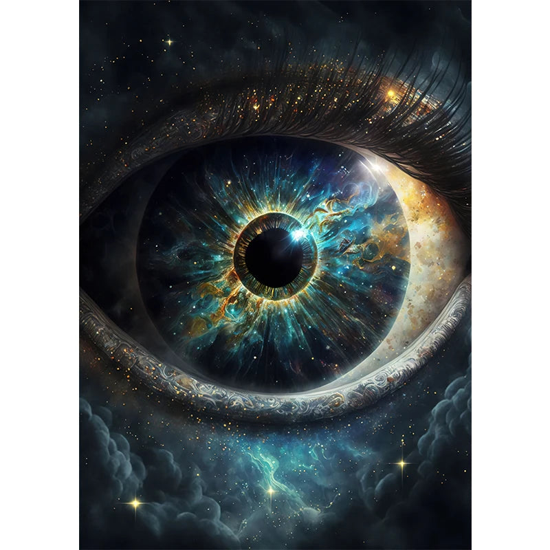 Abstract Eye Canvas Wall Art HD Print – Home & Office Decor Canvas Wall Art Peaceful Pleasures Health and Wellness SKU-7 50X70cm no frame