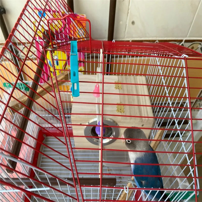 Wood Bird Breeding Box Bird House Nest Parrot Breeding Decorative Cages Pet Accessories Home Balcony Decoration Peaceful Pleasures Health and Wellness