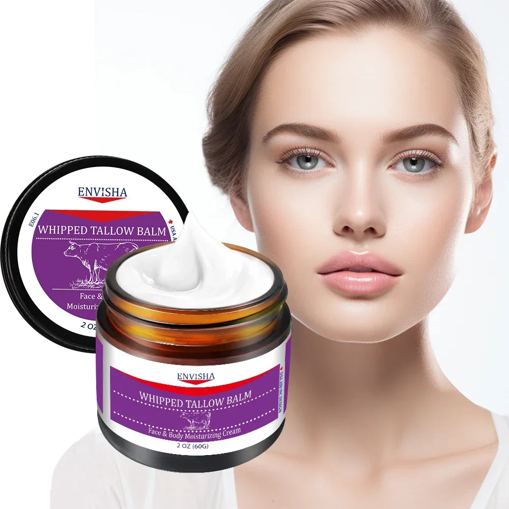 Whipped Tallow Balm Face Cream – Collagen & Hyaluronic Acid Peaceful Pleasures Health and Wellness