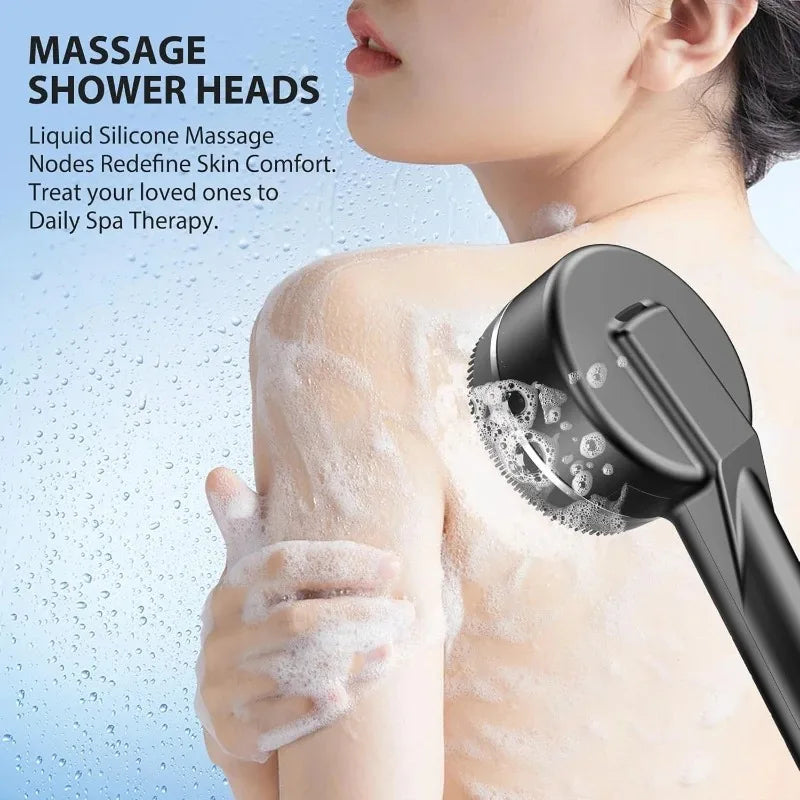 4-Mode Handheld Shower Head – Water Saving, Leak-Free
