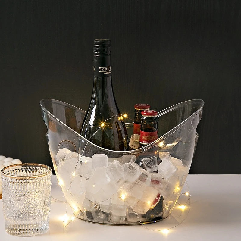 2026 Hot Transparent Ice Cube Storage Bucket Beer Wine Bucket Bar Ice Bucket Container Champagne Can Wine Champagne Beer Chiller Peaceful Pleasures Health and Wellness