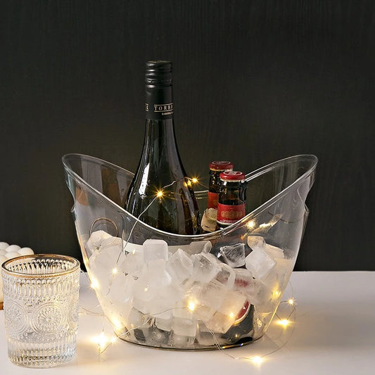 2026 Hot Transparent Ice Cube Storage Bucket Beer Wine Bucket Bar Ice Bucket Container Champagne Can Wine Champagne Beer Chiller Peaceful Pleasures Health and Wellness