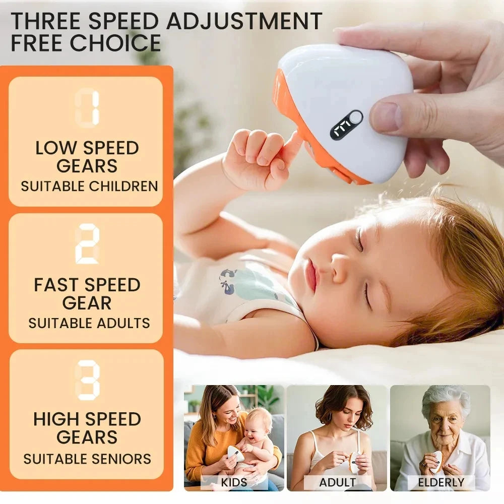 Electric Nail Trimmer & Polisher with LED – Safe for All Ages