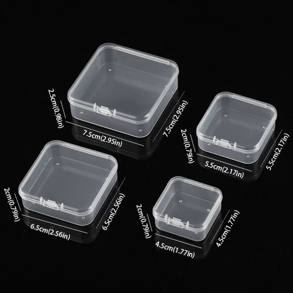 Transparent PP Square Jewelry Storage Box | Dustproof Organizer