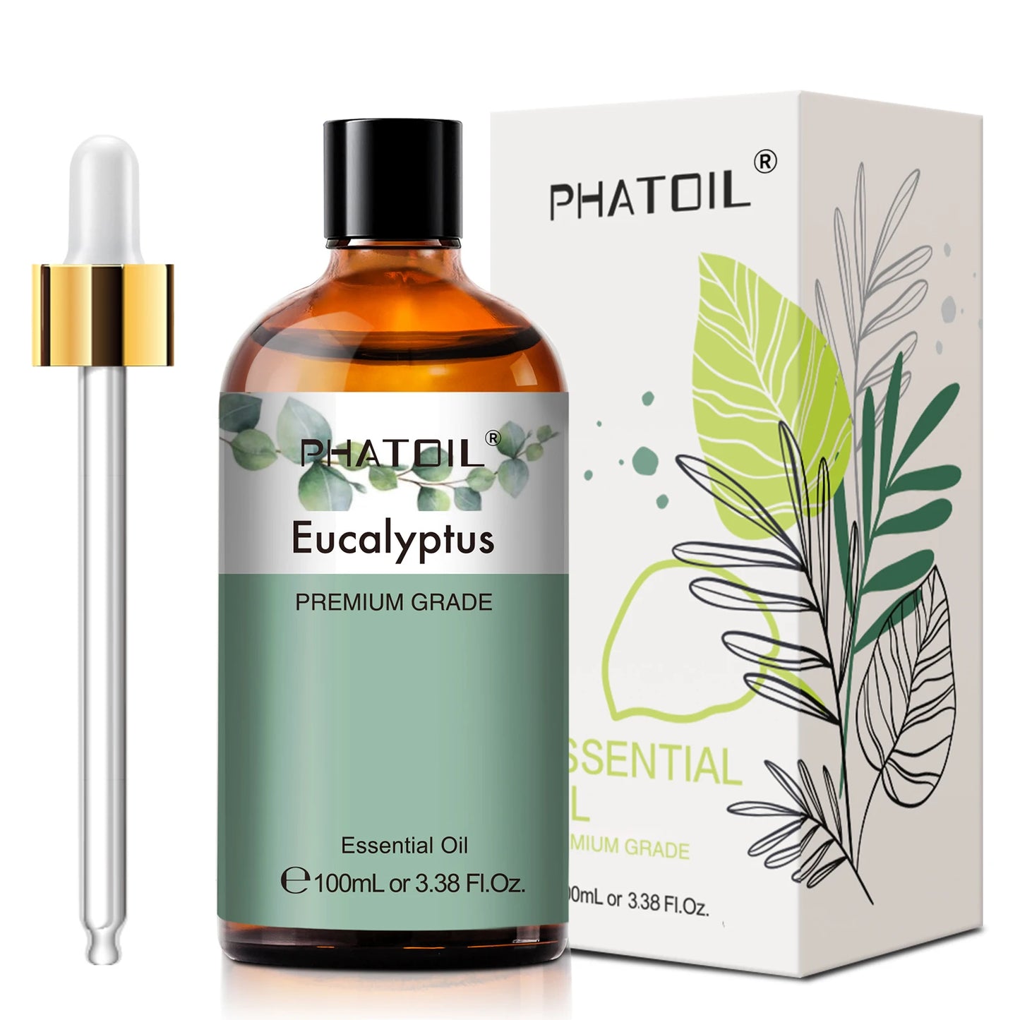 PHATOIL 100ml Aromatherapy Essential Oil-Lavender Rose Vanilla Eucalyptus Sandalwood Pine Needles for Diffuser,Candle Making Peaceful Pleasures Health and Wellness