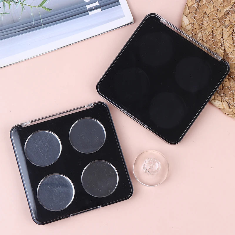 4 Grids Magnetic Makeup Palette Empty Cosmetics Dispensing Storage Box For Eyeshadow Lip Color Powder Blusher Highlighter Peaceful Pleasures Health and Wellness