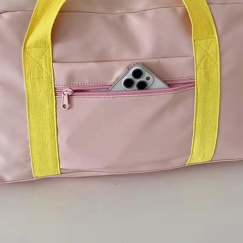 Large Color Block Tote Bag – Women's Fashion Shopper Handbag