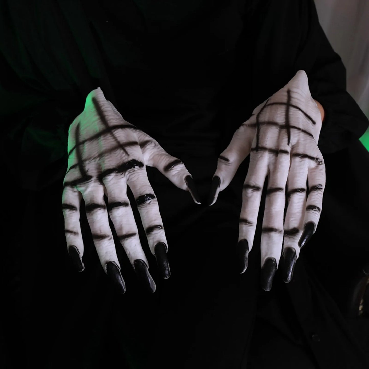 Halloween Show Cosplay Dressing Props Ghost Gloves Horror Tricks Scary Devil Vampire Monster Wolf Claw Gloves Festival Props Peaceful Pleasures Health and Wellness White One Size