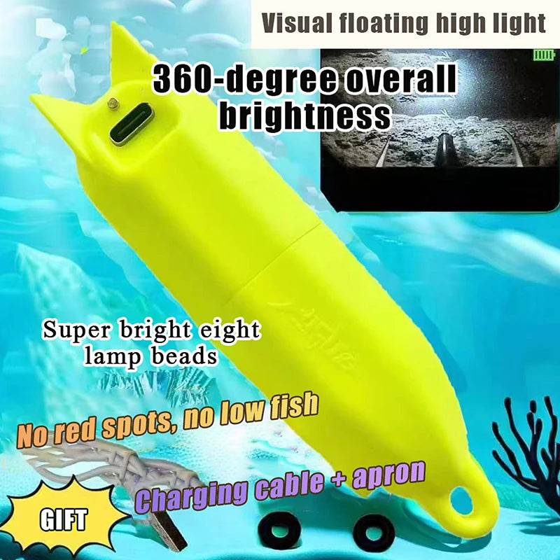 360° LED Night Fishing Float – Super Bright Glow Fish Finder