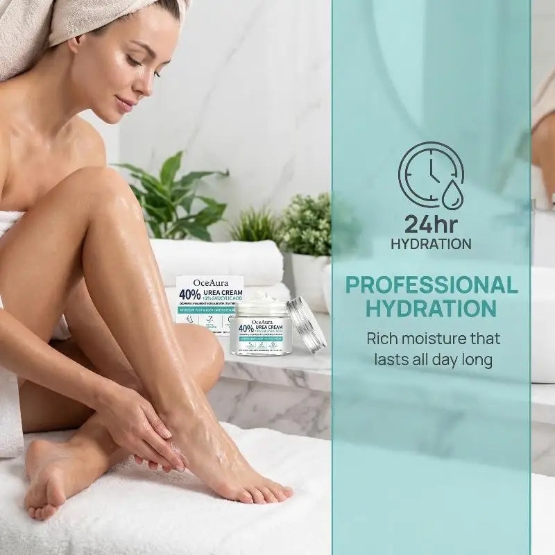 OceAura Gentle Moisturizing Foot Cream Hydrate Nourish Make Foot Skin Delicate Smooth Daily Care Peaceful Pleasures Health and Wellness