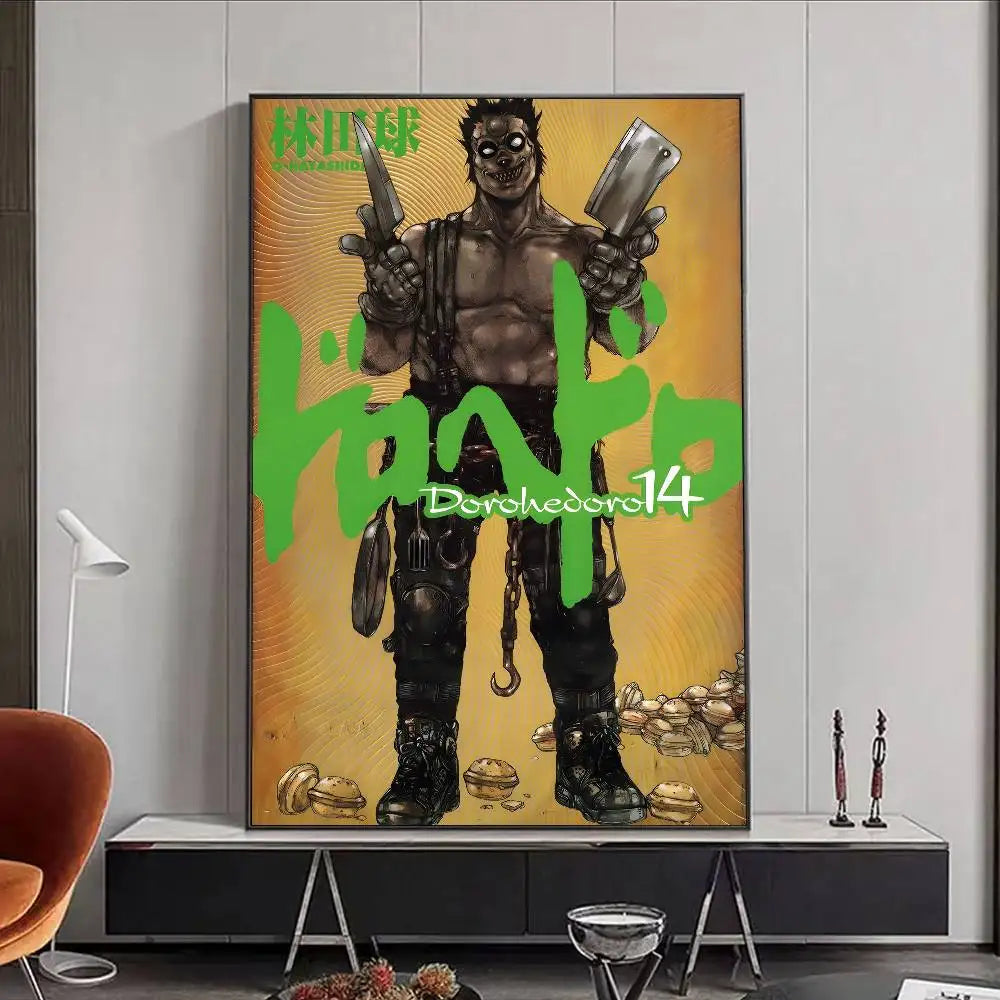 Dorohedoro Anime Figure Horror Monster Poster HD art poster for home living room bar office decoration sticky, waterproof Peaceful Pleasures Health and Wellness z15 21X30cmNoframe
