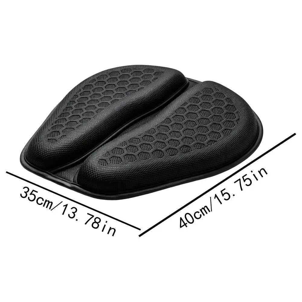 Motorcycle Seat Pad Shock Absorption Non-Slip Honeycomb Cushion For Cruiser Touring Long Rides Commuting Highway Peaceful Pleasures Health and Wellness Black