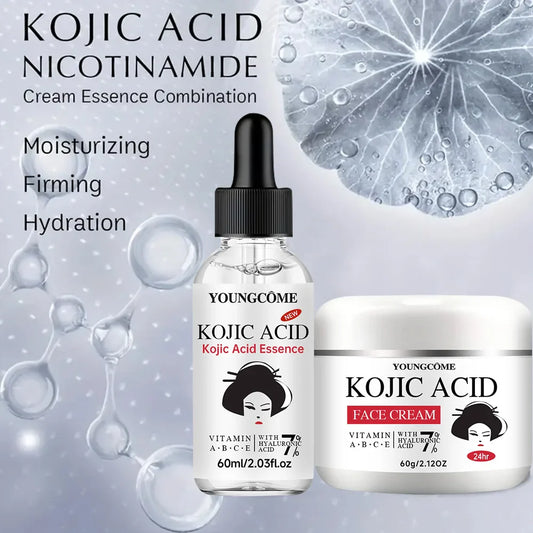 YOUNGCOME Kojic Acid Serum & Cream Bundle – Brightening Set Brightening Skincare Bundle Oasis Select