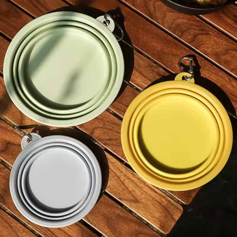 Foldable Silicone Pet Bowl – Portable Travel Dog & Cat Feeder