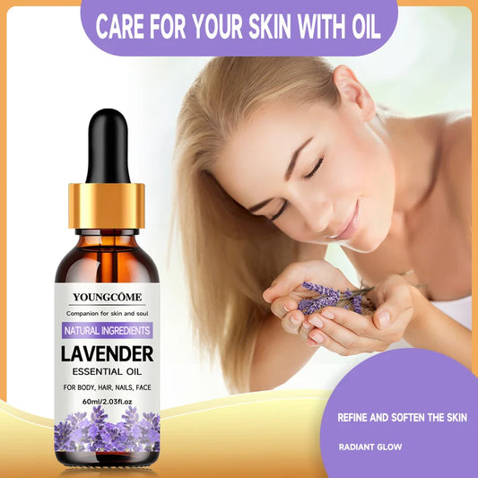 YOUNGCOME Pure Lavender Essential Oil – Hair, Face & Body Lavender Essential Oil Oasis Select