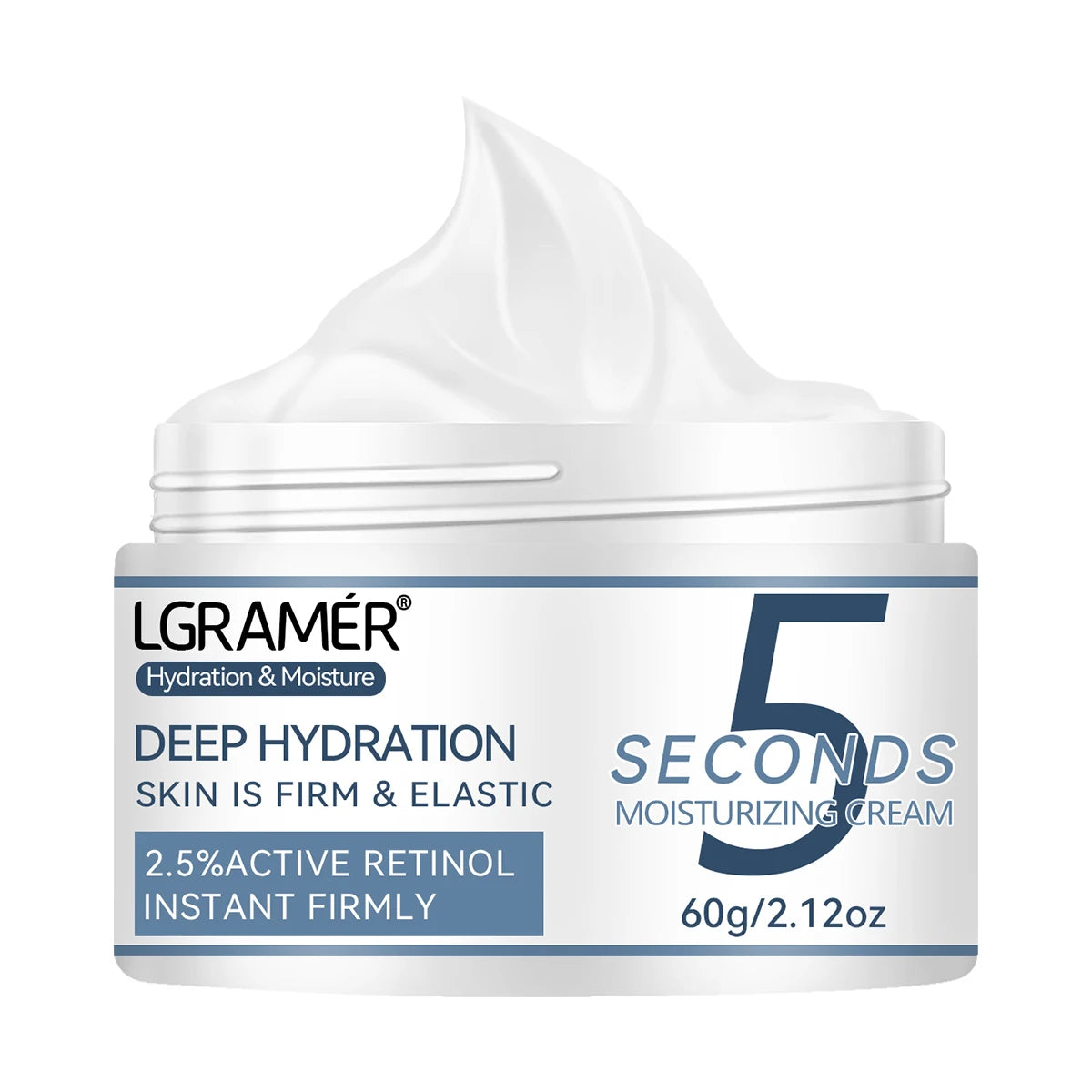 5 Seconds Active Retinol Smooth Wrinkles Cream Improve Damaged Skin Firming Face Fine Skin Moisturizing Care Lifting Cream Peaceful Pleasures Health and Wellness 60g