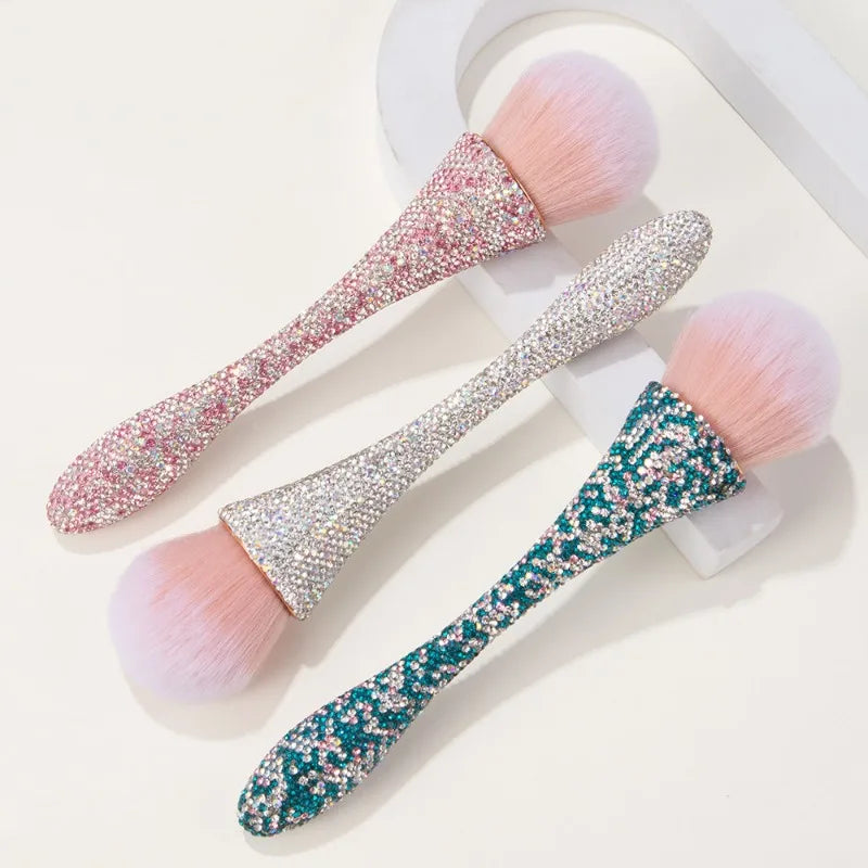 Professionals Nails Art Brush Luxurious Glitter Handle Nail Brush Dust Cleaning Make Up Brush Manicure Accessories Tools Peaceful Pleasures Health and Wellness