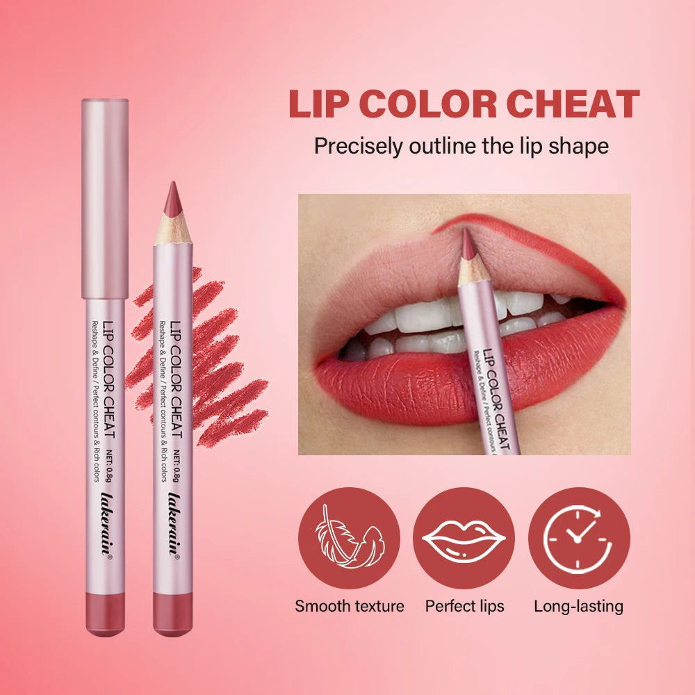 Long-Lasting Waterproof Lip Liner Lip Pencil Color Cheat Precise Shaping Moisturizing Smooth Create Sexy Lip Shape Cosmetics Peaceful Pleasures Health and Wellness