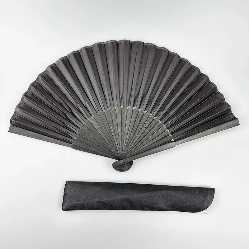 Chinese Style Black Vintage Hand Fan Folding Fans Dance Wedding Party Favor Chinese Dance Party Folding Fans Peaceful Pleasures Health and Wellness