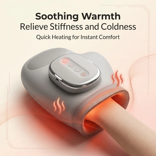 Hand Massager with Airbag Compression Finger Wrist Palm Massage Machine Vibration Glove for Hand Muscle Relax Gift for Men Women Peaceful Pleasures Health and Wellness
