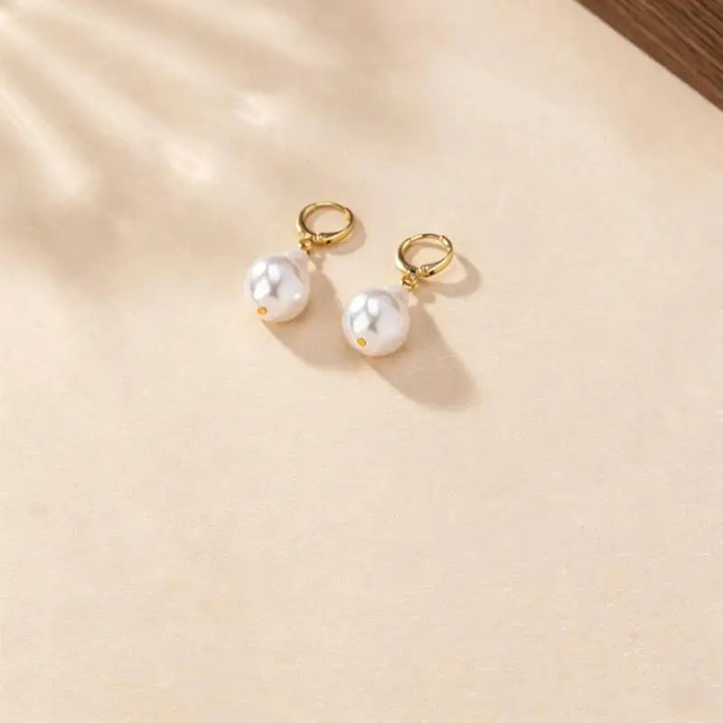 Faux Pearl Bridal Necklace & Stud Earrings Set | Wedding Jewelry